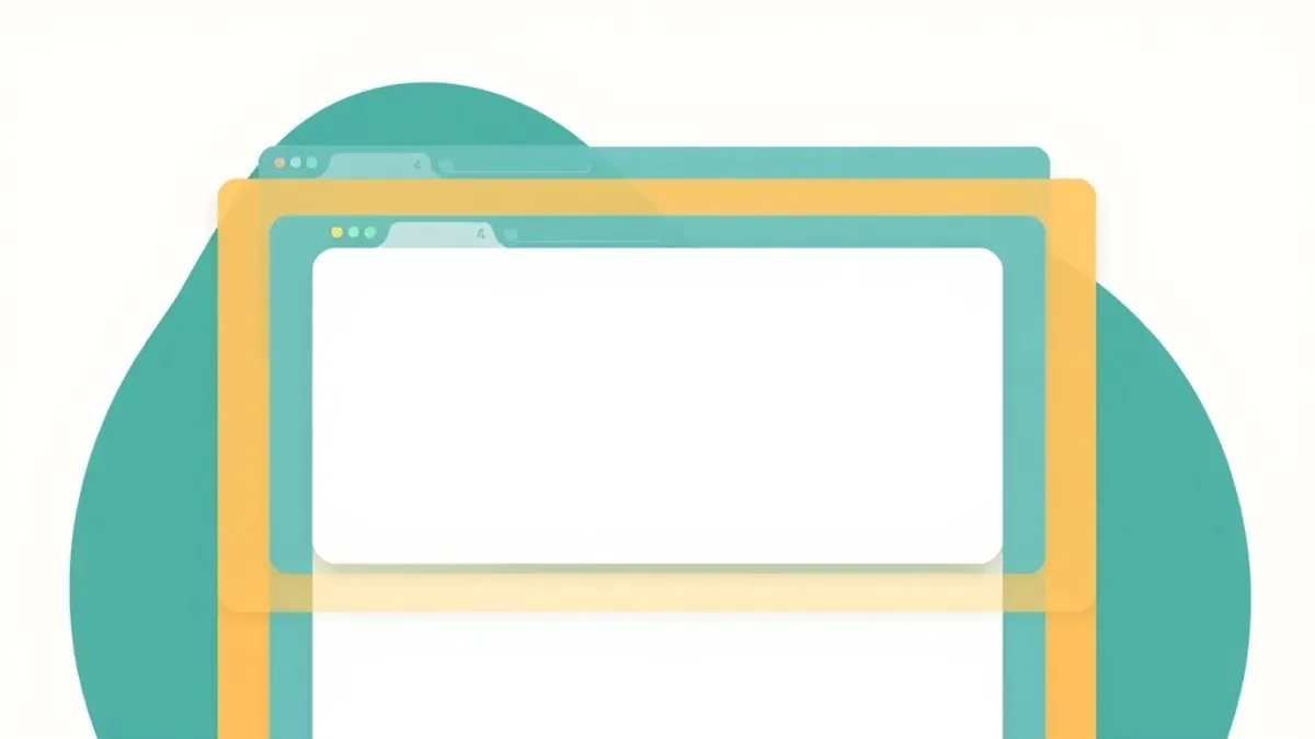 Multiple browser window shapes layered in an overlapping stack — illustration for Top CPA Marketing Websites and Platforms (Where Affiliates Actually Work)